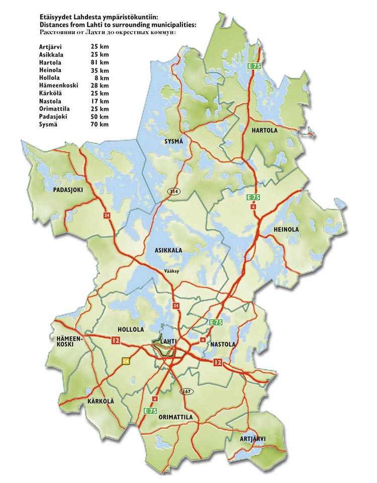 paijat-hame-kartta – Lahti region